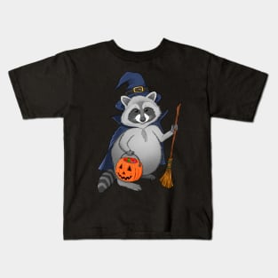 Raccoon Witch Kids T-Shirt